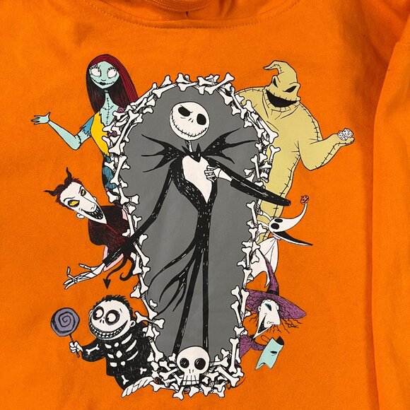 Disney Nightmare Before Christmas Jack Skellington Orange Hoodie Sz XXL - Picture 2 of 7